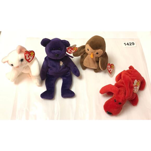 TY BEANIE BABIES - 4 Babies - 1 Princess Bear and 3 Other Animals New with Tags - Picture 12 of 12